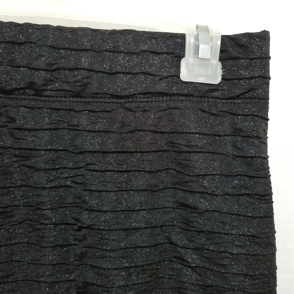 Nollie skirt Medium glittery metallic weave textured elastic pull on waist lined - Picture 4 of 13